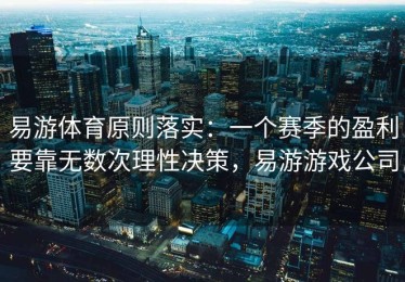 易游体育原则落实：一个赛季的盈利要靠无数次理性决策，易游游戏公司