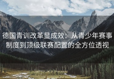 德国青训改革显成效：从青少年赛事制度到顶级联赛配置的全方位透视