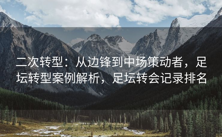 二次转型：从边锋到中场策动者，足坛转型案例解析，足坛转会记录排名