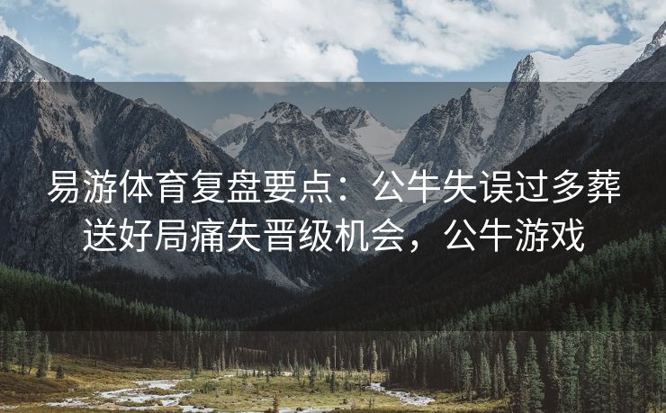 易游体育复盘要点：公牛失误过多葬送好局痛失晋级机会，公牛游戏